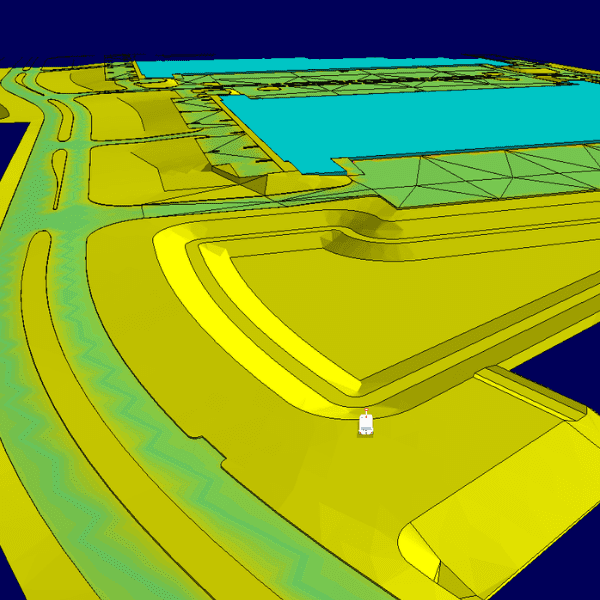 4D GPS machine control model used for precision earthwork and grading on Texas construction projects